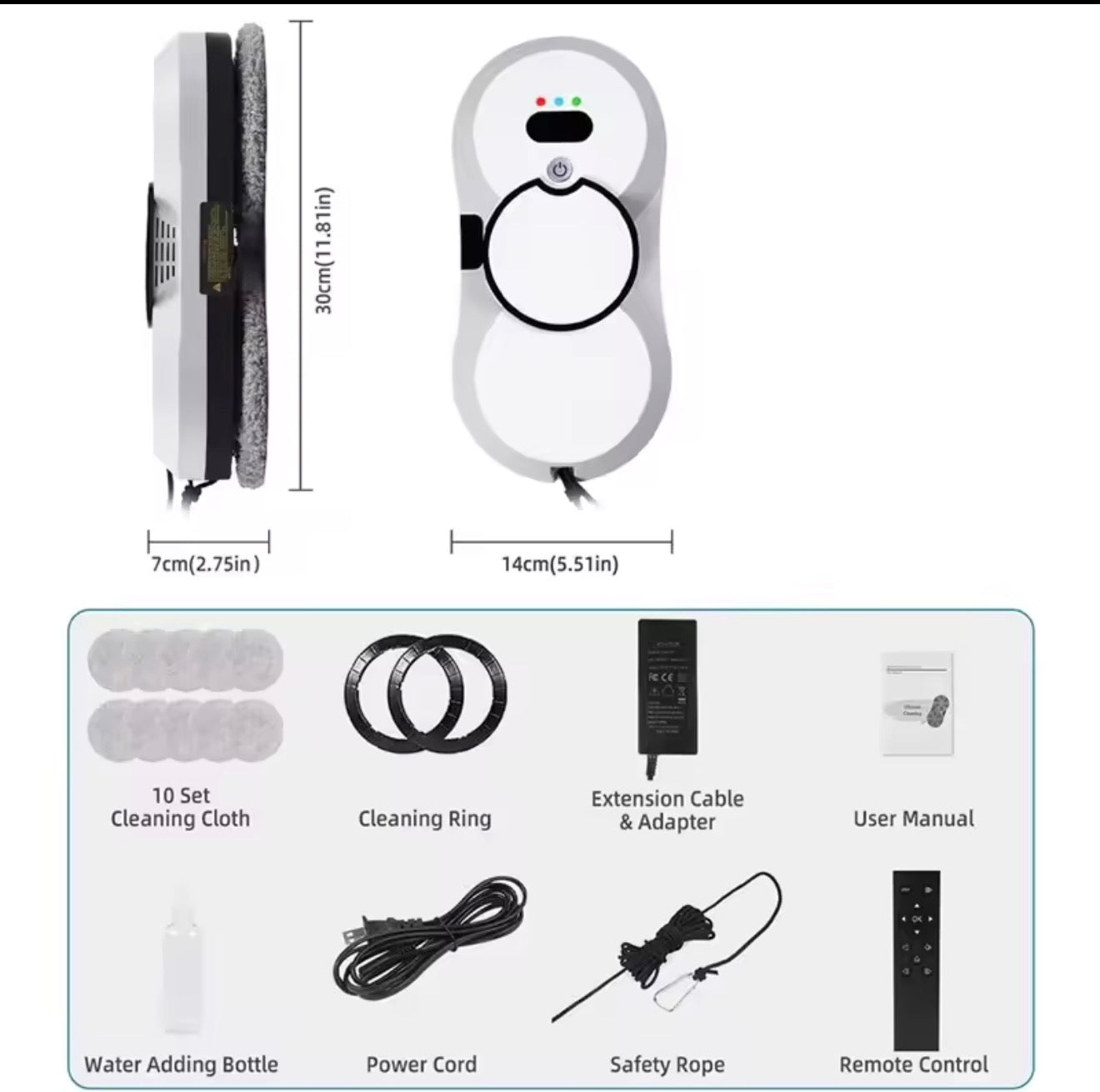 High-Performance Window Cleaning Robot with UPS Backup System