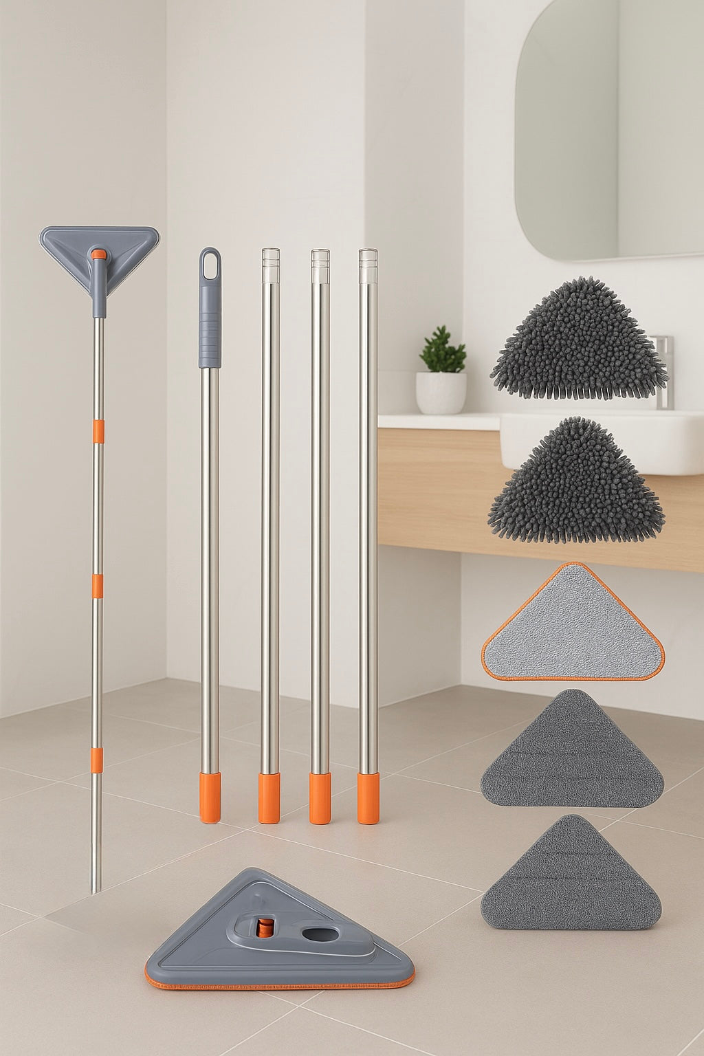 Wall & Ceiling Mop with Extra Replacement Pads