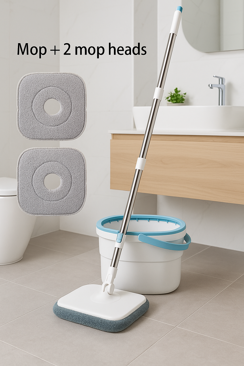 Self-Wringing Smart Mop + 5 Extra Pads
